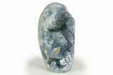 Free-Standing Crystal Filled Celestine Geode - Madagascar #303861-2